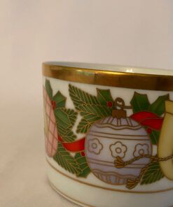 Christmas Christian Dior flat cup saucer set