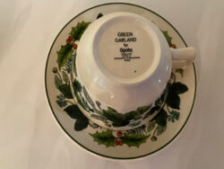 Spode Green Garland footed cup & saucer set